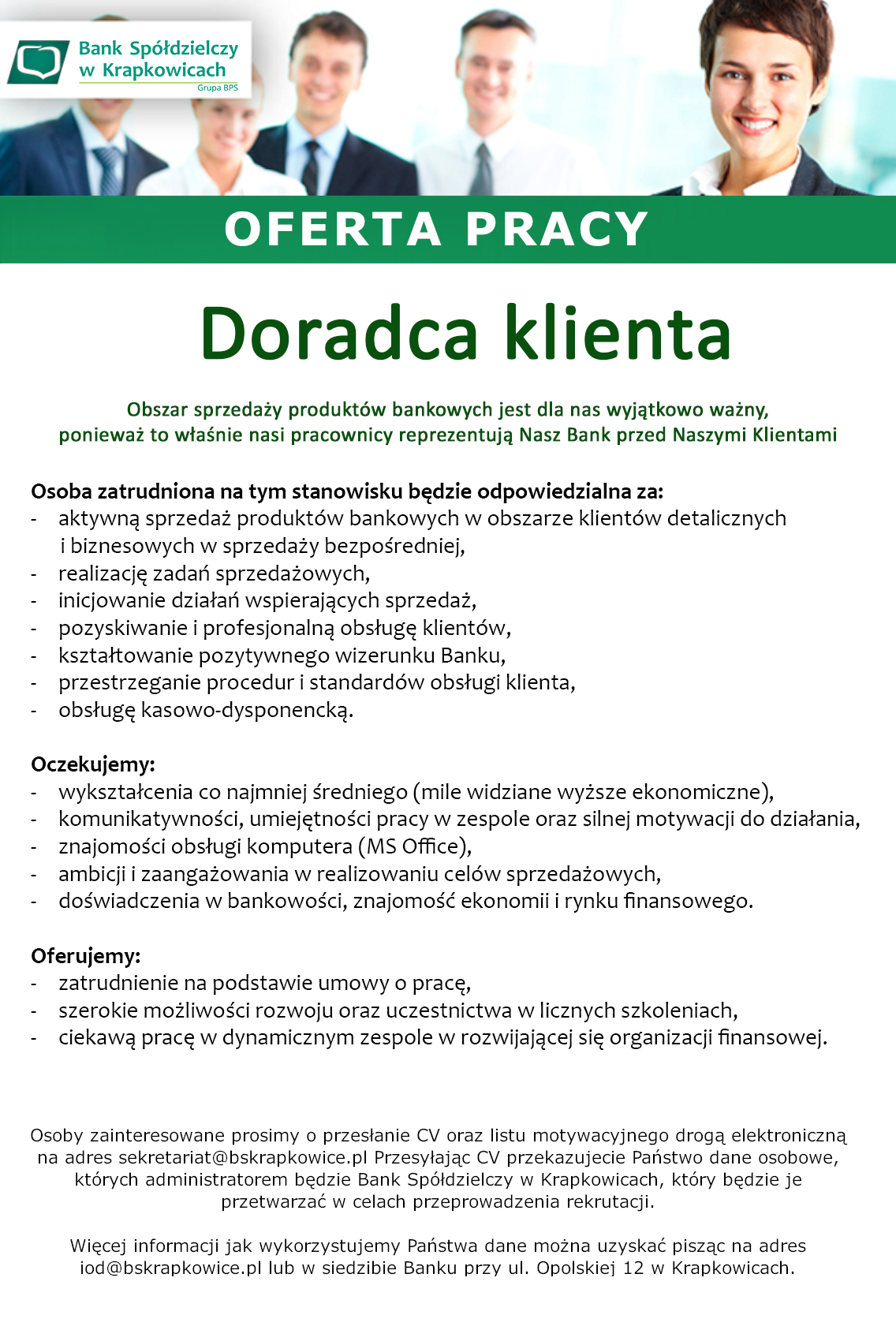 oferta pracy doradca